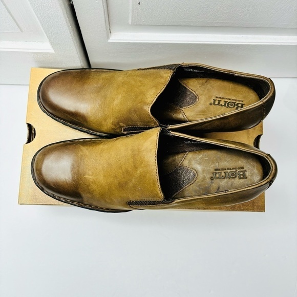 New BORN Gertrude Brown Mudd Block Heel Shoes Size 9 - Picture 9 of 10